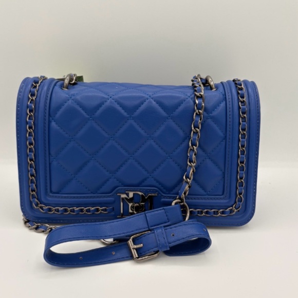 Badgley Mischka Handbags - Beautiful Badgley & Mischka Quilted Blue Chain Shoulder Bag MSRP $99